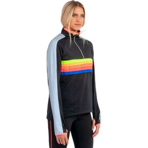 GOFLUO - Sporttop Dames Girlpower - Lange mouwen - Reflecterend - Fluo - Sportkleding Dames - XS - Black