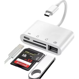 4 In 1 Usb Otg Converter, Sd/Tf Kaartlezer, Plug En Play Adapter