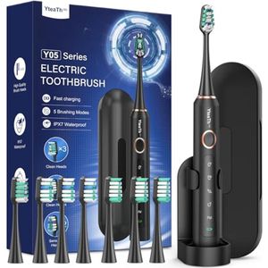 Soniische tandenborstel met 8 borstelkoppen en 5 modi