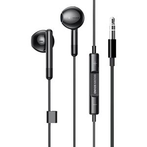 Golden Sound bedrade oordopjes - Oordopjes met draad en microfoon - Jack 3.5mm aansluiting - Zwart