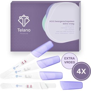 Telano - Premium - Zwangerschapstest - 4 Stuks - Extra Vroeg - Midstream