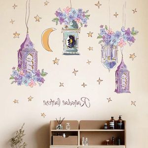 Ramadan-stickers wanddecoratie Eid Mubarak muurkunst decoratie doe-het-zelf muurstickers islamitische decoraties (B)