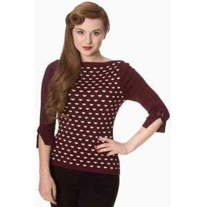 Dancing Days Gebreide trui -S- CHARMING HEART Rood