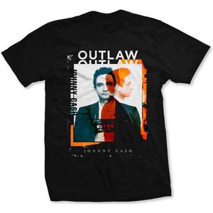 Johnny Cash - Outlaw Photo Heren T-shirt - S - Zwart