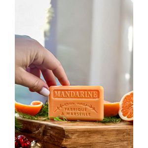 Soap bar set - Savon de marseille Mandarijn - fruitgeur zeep - blokzeep - echte franse zepen -