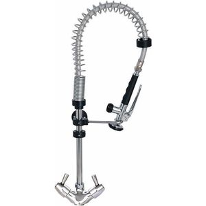 Gastro-Inox monobloc voorspoeldouche met draaihendels Totale hoogte 700mm