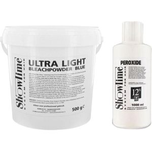 [Combo] Showtime Ultralight Blondeerpoeder (500gram) + Showtime Oxidant Creme Peroxide 12% - (1000ml)