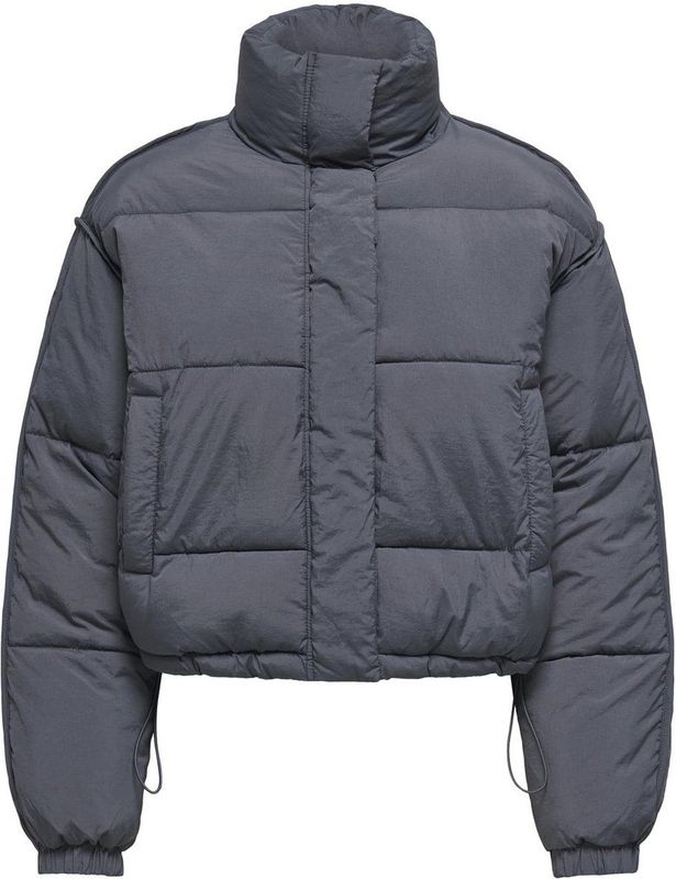 ONLY - ONLELLIE - Gewatteerde Jas - Donkergrijs