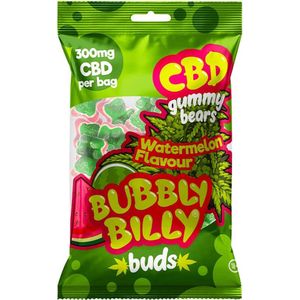 3 x Bubbly Billy Buds Watermelon Flavoured Gummy Bears (300mg) - CBD Gummies