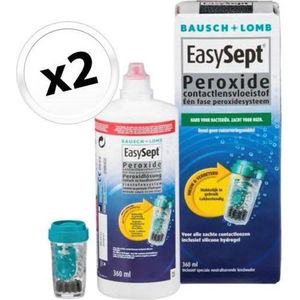 EasySept lenzenvloeistof 2 x 360 ml - incl. 2 lenzendooshouders