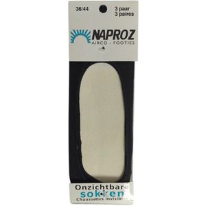 Naproz - Airco Footies - voordeelset 3 paar - Zwart - maat 36-44