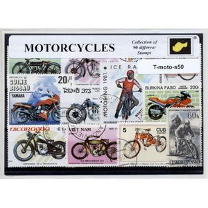 Motoren – Luxe postzegel pakket (A6 formaat) : collectie van 50 verschillende postzegels van motoren – kan als ansichtkaart in een A6 envelop - authentiek cadeau - kado - geschenk - kaart - motorsport - yamaha - davidson - suzuki - kawasaki - honda