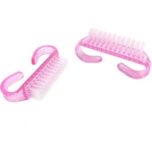 Hiden - Roze Nagelborstel - Nagelborsteltje - Nail Art tools - Nail care - Beauty & Mooi - Manicure - 2 stuks