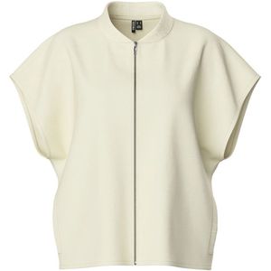 Pieces Chilli Trui Met Volledige Rits Beige XL Vrouw