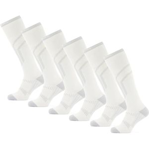 Poederbaas Skisokken Lightweight - 6 paar - Wit - Maat 39/42