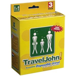 Wegwerp urinaal Travel John - 3 stuks