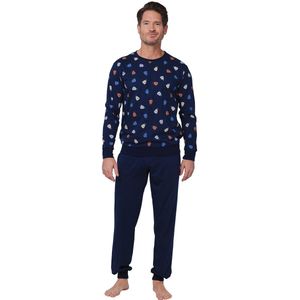 Pastunette - Pyjama - Beanie Bonanza - Katoen/Polyester - Blauw - Maat XXL