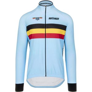 Bioracer Belgian Cycling - Fietsshirt Unisex Lange Mouw - Icon Tempest - Blauw - Maat 3XL