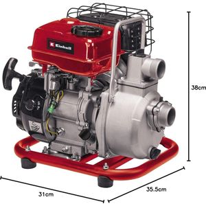 Benzinewaterpomp 1,6 kW - 14000 l/h Waterpomp met Slangaansluitadapters en Zuigfilter