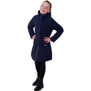 QHP Lange winterjas Linde Junior - maat 164 - Navy