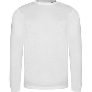 Just T's Long Sleeve Tri-Blend T JT002 - SOLID WHITE - S