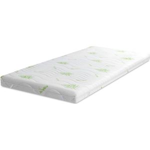 Matras Topper -Aloë Vera - Anti allergisch - Schimmelwerend Dubbelzijdig - 90 x 200