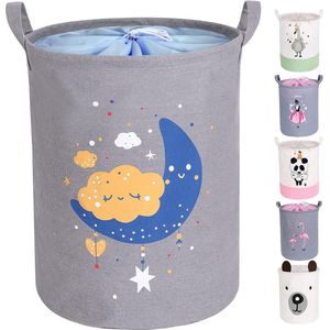 Storage Box with Lid Laundry Basket with Drawstring Children's Laundry Hamper Storage Basket Children Large Foldable for Girls Boys for Baby Room, Toys, Laundry, Baby Clothes, Multifunctional