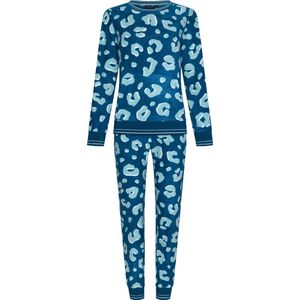 BLACK FRIDAY Rebelle Pyjama set - Wild Dreams - Blauw / Turquoise - Fleece - Maat 38