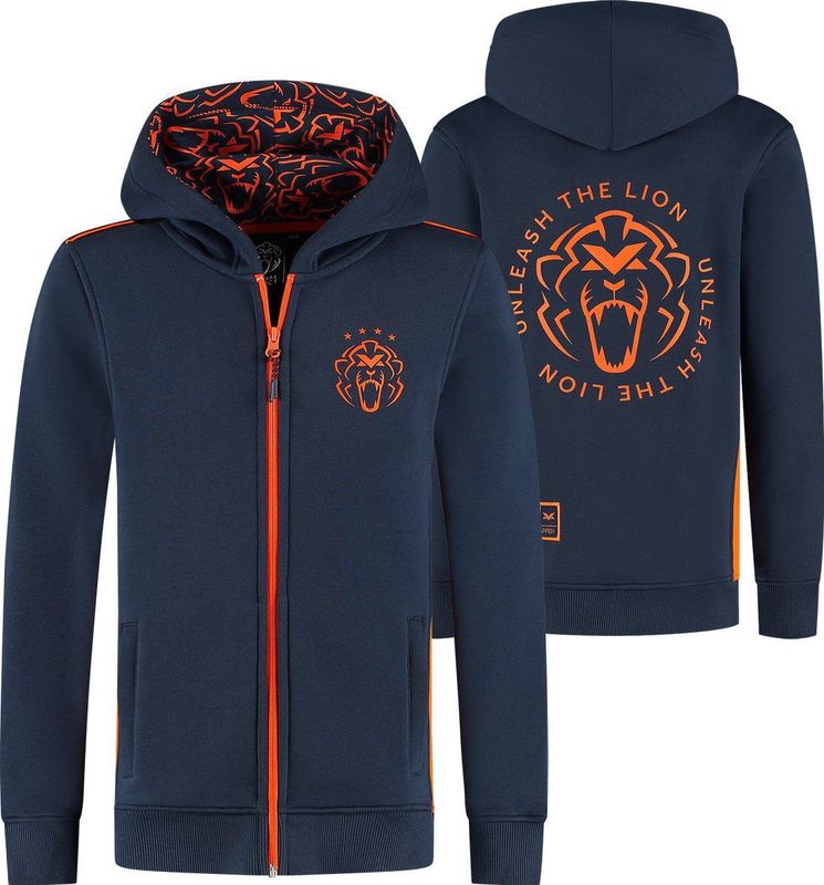 Kids - Zip-Hoodie - Navy - Unleash The Lion