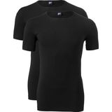 Alan Red - Ottawa T-shirt Stretch Zwart (2Pack) - Heren - Maat S - Body-fit