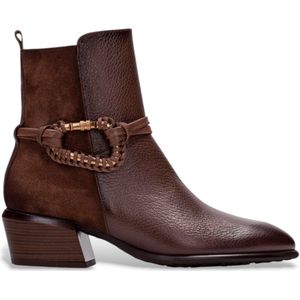 Hispanitas - Verona - Leren Enkellaarsjes - Bruin - Casual