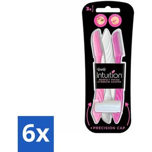 Wilkinson Intuition - Navulmesjes - Wenkbrauw Shaper - Precisie - 3 mesjes - Voordeelverpakking - 6 stuks