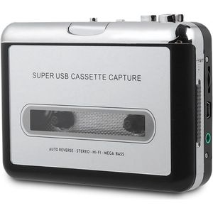 DailySupplies® Cassette Speler - Walkman -Zwart met Zilver