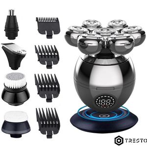 TRESTO - Shave Pro 8-in-1 - Scheerapparaat - Elektrisch - Trimmer - Hoofd Scheerapparaten