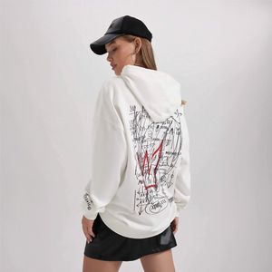 Cool Jean - Licensed Michel Basquiat Oversized fit Wit Sweatshirt met ronde hals - Dames Sweatshirt- Maat: L