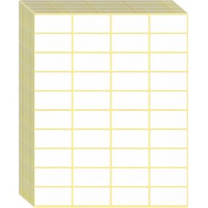 Mitovi - Zelfklevende Etiketten - 600 Stuks - 38x19 mm - Witte Stickers - Naamstickers - Veelzijdig voor Thuis, Kantoor en Keuken - Adresetiketten - Vriezerbestendig - Voor Jam Potten, Opslag, Laden, Mappen en Organisatie