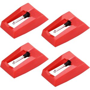 Pack van 4 Universele Turntable Duimspijkers - Vervangnaalden voor Platenspeler - Stylus Reserve Naalden voor LP Platenspeler, Grammofoon