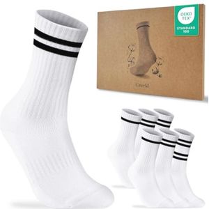 Comfortabele Witte Tennissokken voor Mannen en Vrouwen - 3 Paar - Maten 35-46 - Ademend en Stijlvol