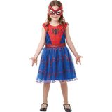 Rubies - Spiderman Kostuum - Spider Girl Tutu Kostuum Meisje - Blauw, Rood - Maat 104 - Carnavalskleding - Verkleedkleding
