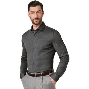 Desoto - Luxury Hai - Overhemd - Grijs - Katoen - Semi-wide Collar