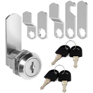 YUTOU Brievenbusslot, 30 mm, 2 stuks, veiligheidsbrievenbus, sloten, meubelslot, cilinder, nokkenslot met 4 sleutels, voor deur, kast, brievenbus, kast