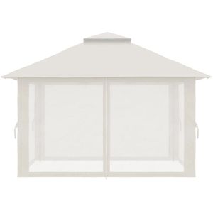 Tuinpaviljoen - Paviljoen - Partytent - Crèmewit - 4 x 4 x 3 m