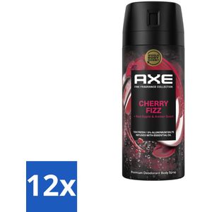 Axe – Deodorant – Cherry Fizz – 150 ml - Voordeelverpakking - 12 stuks