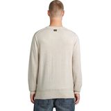 G-Starvoor mannen. D27686-B692-1603 Premium Core R beige trui (XS), Casual, Wol, Lange mouwen
