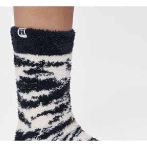 Happy Socks - Fluffy Zebra - Huissokken - Wit