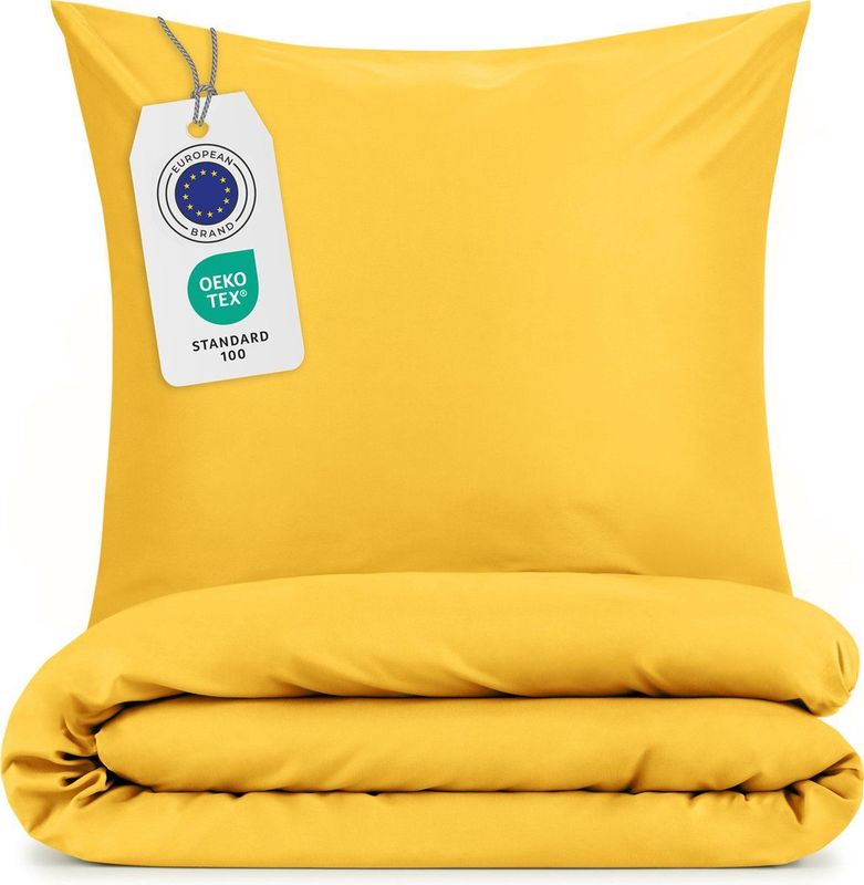 Blumtal - Evolon® Dekbedovertrek - Mosterdgeel - 240 x 220 cm - 2 Kussenslopen 40 x 80 cm