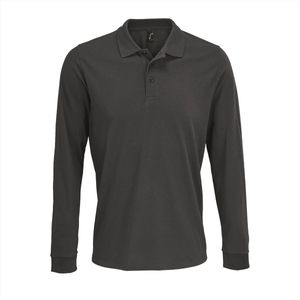 SOL'S Unisex Long Sleeve Polycotton Polo Shirt L03983 - Dark Grey (Solid) - XL
