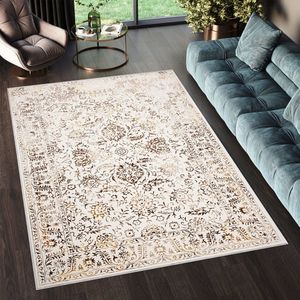 Tapiso Golden Vloerkleed Beige Klassiek Woonkamer Maat- 120x170