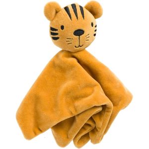 Zeer zacht Pluche knuffeldoekje - Knuffeldoek - Baby knuffel - TIJGER - Bruin / Geel - 24cm