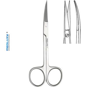 Medluxy - Irisschaar Gebogen Scherpe Punt - EHBO Verpleegkunde Verbandschaar 11.5 cm - Nagelriemschaar Wenkbrauwschaar